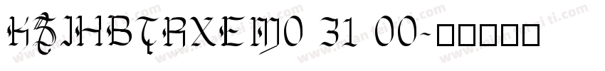 KSIHBTRXEM0 31 00字体转换
